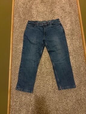 Duluth trading Men's Blue Relaxed Fit fleece Jeans